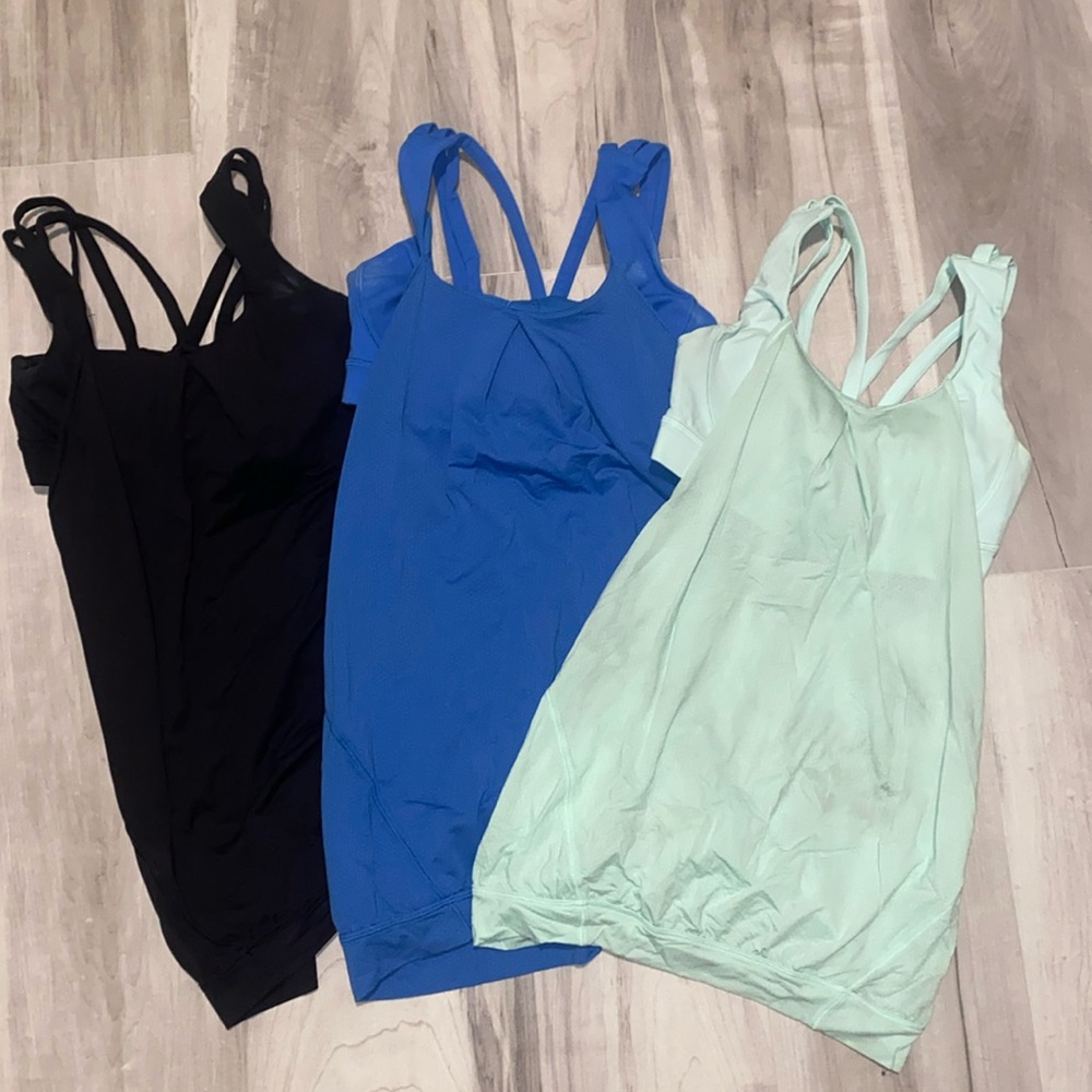 TWO Lululemon Athletic Tanks with Built-In Sports Bras and Cups!
